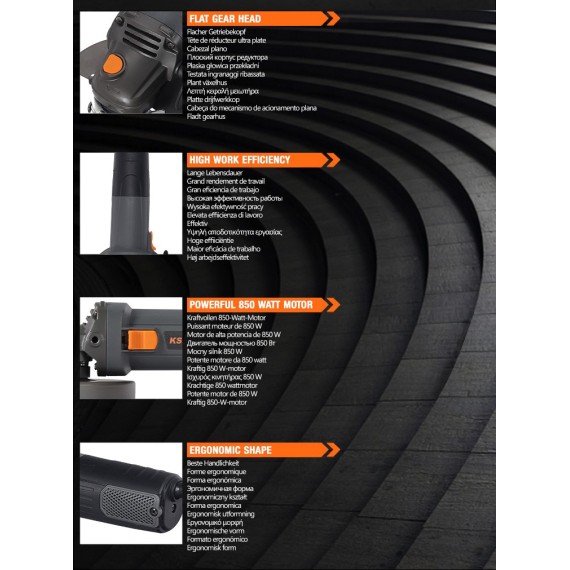 High-Performance Angle Grinder for Precision Cutting and Grinding | KSEIBI