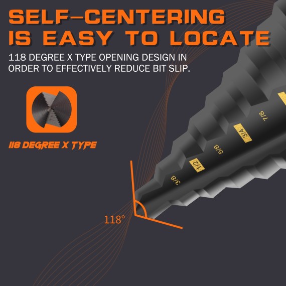 High-Speed Steel Step Drill Bit Set for Precision Drilling | KSEIBI