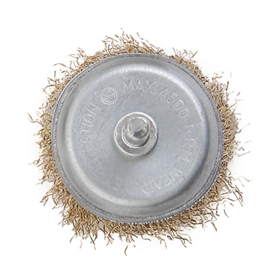 طقم فرشاة سلكية معقوصة نحاسية بعمود 6 ملم | KSEIBI