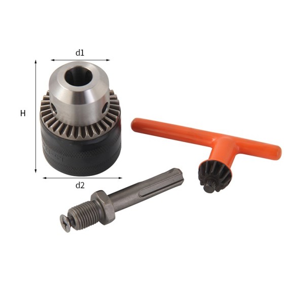 High-Quality Drill Chuck Set with Key and Adapter | KSEIBI