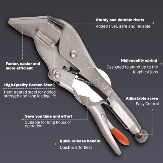 High-Quality Sheet Metal Locking Plier for Secure Gripping | KSEIBI