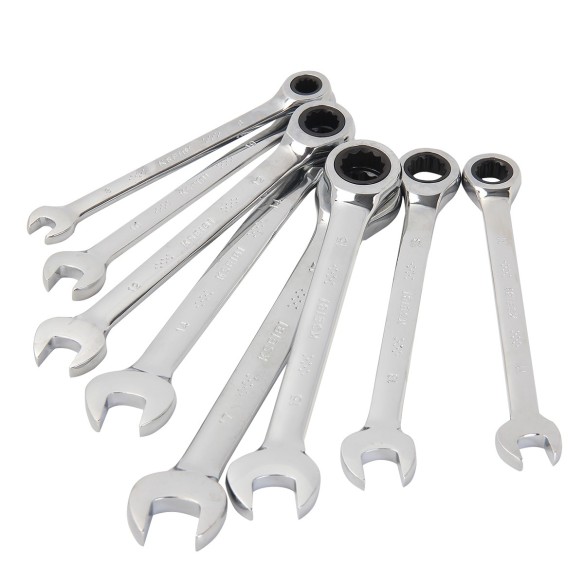 High-Quality Ratchet Combination Wrench Metric Set for Precision Tasks | KSEIBI