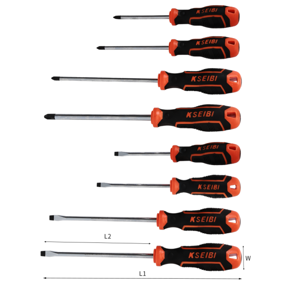 High-Quality Slotted &amp; Philips Screwdriver Set for Precision Jobs | KSEIBI