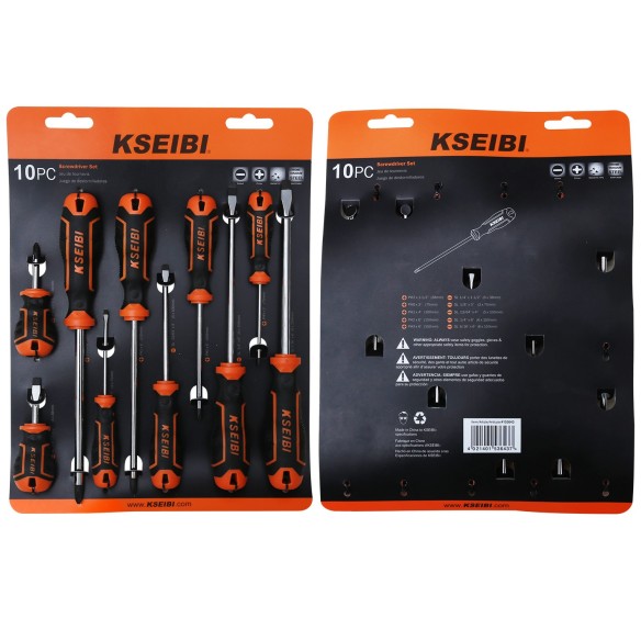 Premium Slotted &amp; Philips Screwdriver Set for Precision Work | KSEIBI