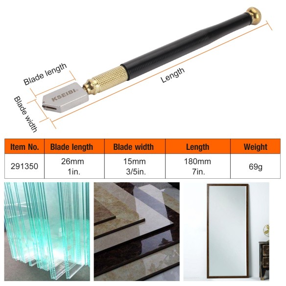 Precision Oil Feed Glass Cutter for Clean and Accurate Cuts | KSEIBI