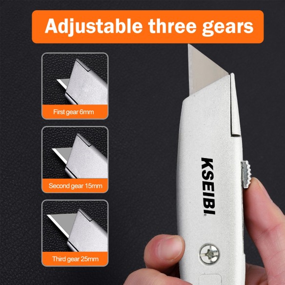 Premium Aluminium Retractable Utility Knife - Durable &amp; Versatile | KSEIBI