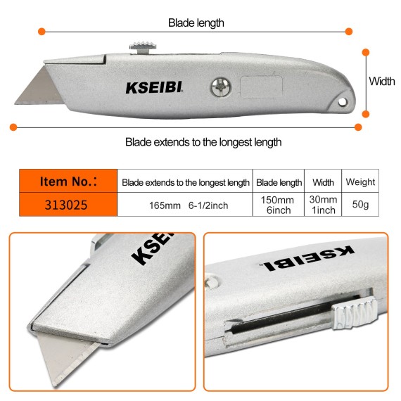 چاقوی کاربردی آلومینیومی 150 میلی‌متر | KSEIBI