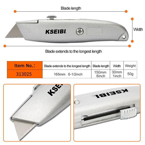 چاقوی کاربردی آلومینیومی 150 میلی‌متر | KSEIBI