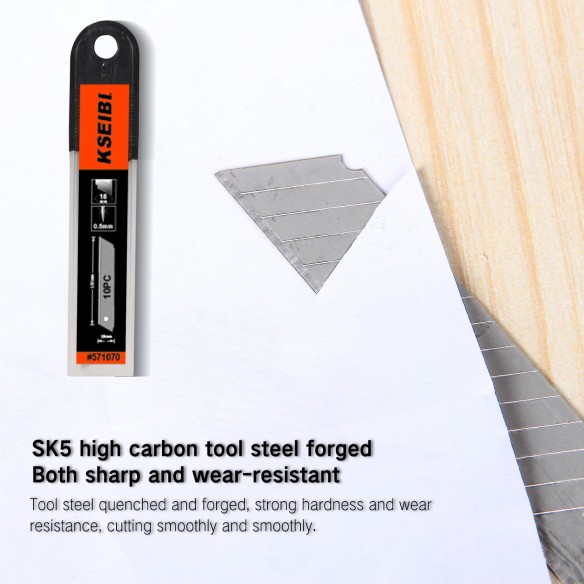 Top-Quality Utility Knife Spare Blade 10-Pc for Precision Cutting | KSEIBI