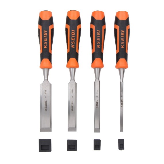 Premium Wood Chisel Set ProGrip for Precision Woodworking | KSEIBI