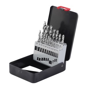 Metal Drill Bits Set, HSS-G / Iron Box 19-Pc