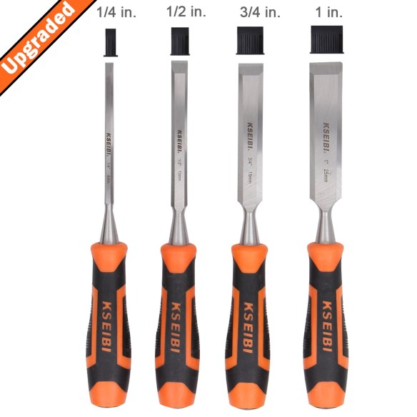 Premium Wood Chisel Set ProGrip for Precision Woodworking | KSEIBI