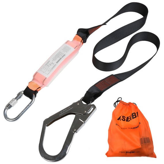 Safety Shock Absorbing Lanyard Webbing, Protection Restraint Lanyard with Webbing