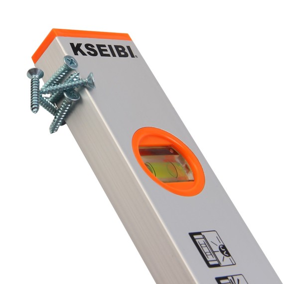 Premium Magnetic Spirit Level with Three Vials for Accurate Measurements | KSEIBI