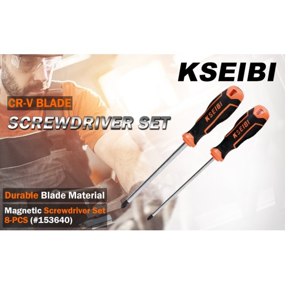 高品质一字和十字螺丝刀套装 865 8-PC. | KSEIBI