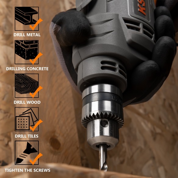 Powerful Electric Drill for Precision DIY Projects | KSEIBI