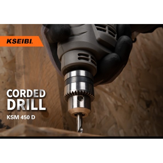 KSM 450 D 电钻，10MM键控，450W，专业级电动工具 | KSEIBI