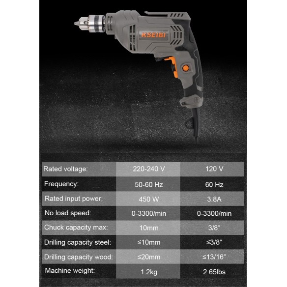 Powerful Electric Drill for Precision DIY Projects | KSEIBI