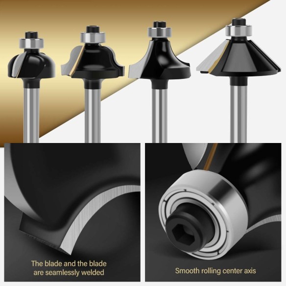High-Quality Router Bit Set for Precision Woodworking Projects | KSEIBI