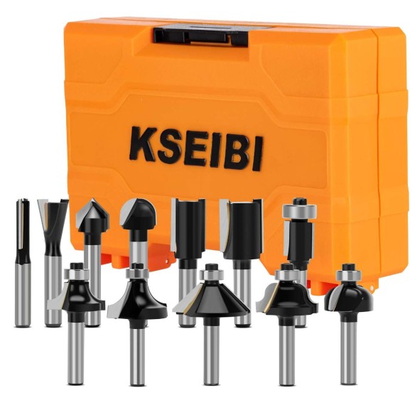 High-Quality Router Bit Set for Precision Woodworking Projects | KSEIBI