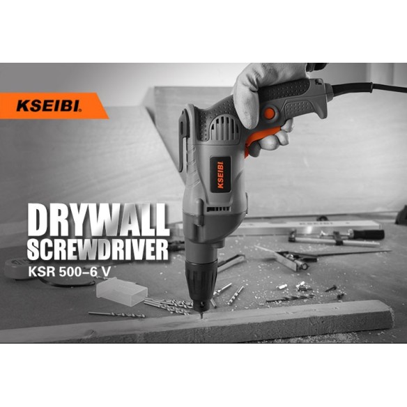 پیچ‌گوشتی دیوار خشک KSR 500-6 V | قدرت ۵۰۰ وات، اندازه ۶ میلی‌متر | KSEIBI