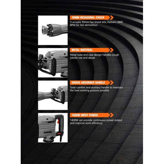 Powerful Demolition Hammer for Heavy-Duty Jobs | KSEIBI