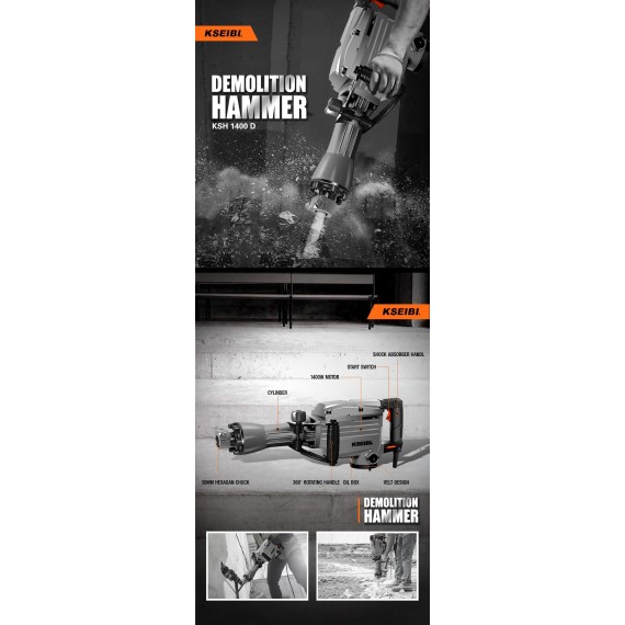 Powerful Demolition Hammer for Heavy-Duty Jobs | KSEIBI