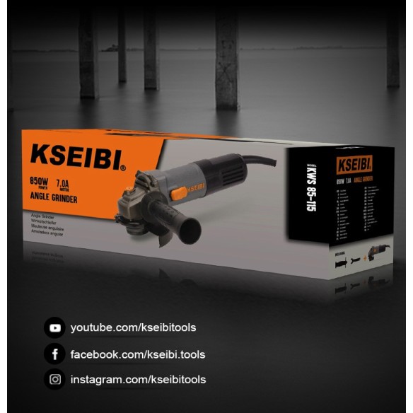 سنگ‌زنی زاویه‌ای KWS 85-115، 115 میلی‌متر، 850 وات - بهترین ابزار برای سنگ‌زنی | KSEIBI