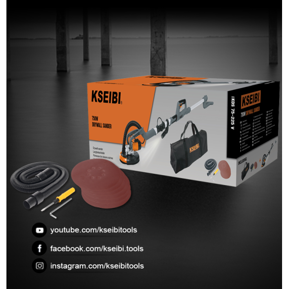 High-Power KDS 75-225 V Drywall Sander 750W for Smooth Finishing | KSEIBI