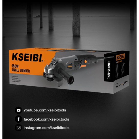 Угловая шлифмашина KWS 95-125 L: мощность 950 Вт, диск 125 мм | KSEIBI