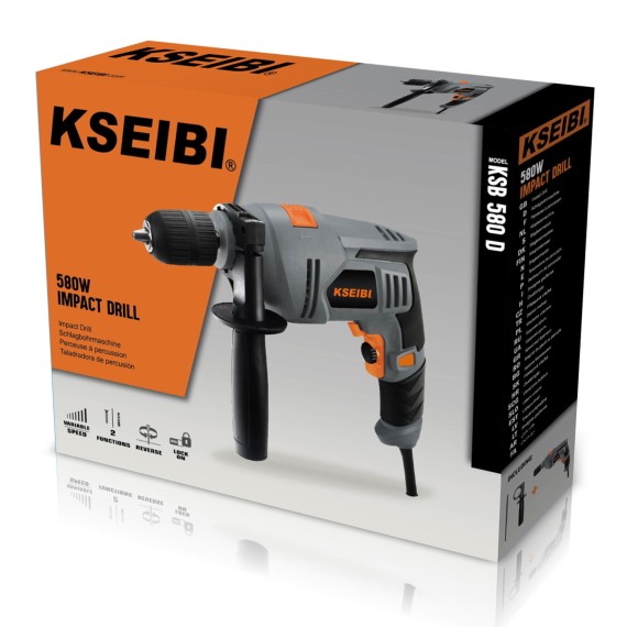 دستگاه سوراخکاری تأثیری KSB 580 D، ۱۳ میلی‌متر بدون کلید | KSEIBI