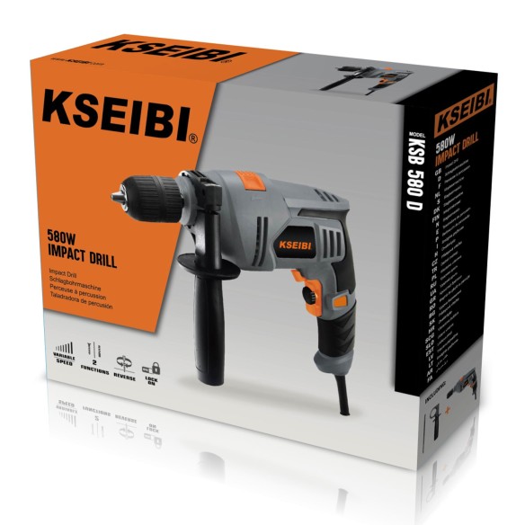 دستگاه سوراخکاری تأثیری KSB 580 D، ۱۳ میلی‌متر بدون کلید | KSEIBI