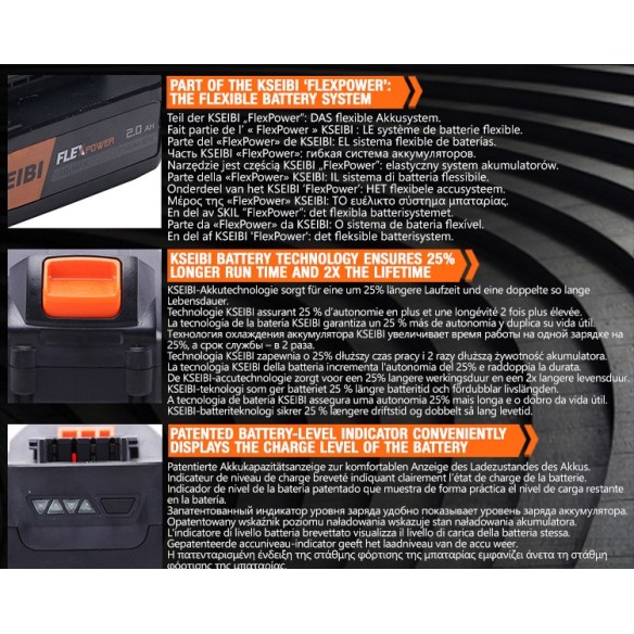 高性能KVA 20 V，2.0AH 电池组评测与价格比较 | KSEIBI