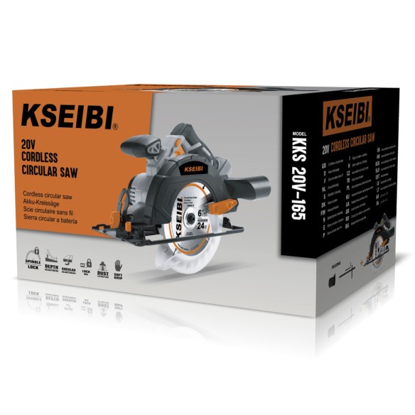 Powerful 20V Cordless Circular Saw, 165mm - Ideal for DIY Projects | KSEIBI