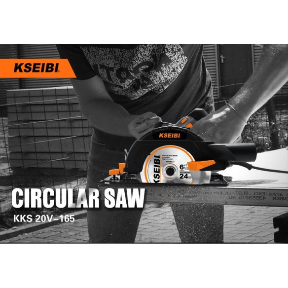 Powerful 20V Cordless Circular Saw, 165mm - Ideal for DIY Projects | KSEIBI