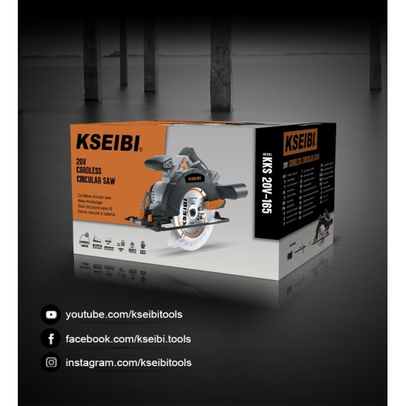 Powerful 20V Cordless Circular Saw, 165mm - Ideal for DIY Projects | KSEIBI
