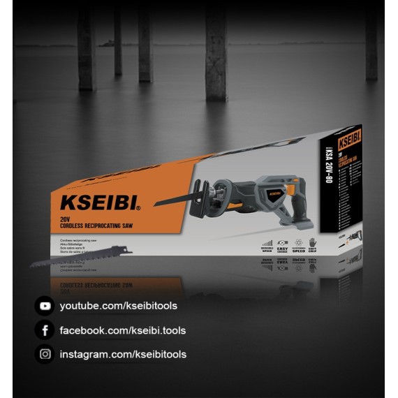 Аккумуляторная сабельная пила KSA 20V-80, 20 В, 100 мм | KSEIBI