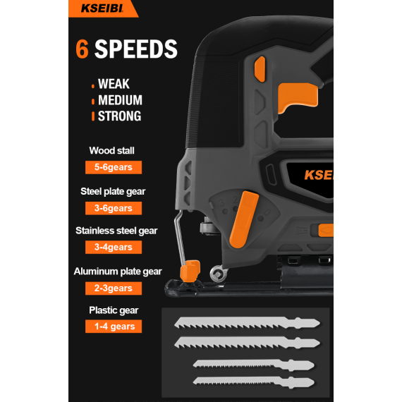 High-Precision 20V Cordless Jigsaw for DIY Projects | KSEIBI