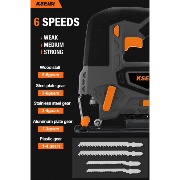 High-Precision 20V Cordless Jigsaw for DIY Projects | KSEIBI