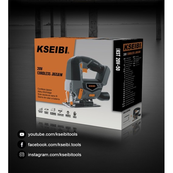 20V 充电式曲线锯，80MM，便携式锂电池动力工具 | KSEIBI