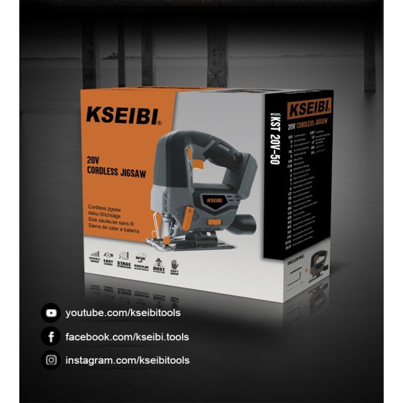 20V 充电式曲线锯，80MM，便携式锂电池动力工具 | KSEIBI