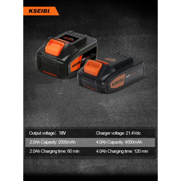 High Capacity KVA 20 V, 4.0ah Battery Pack for Power Tools | KSEIBI