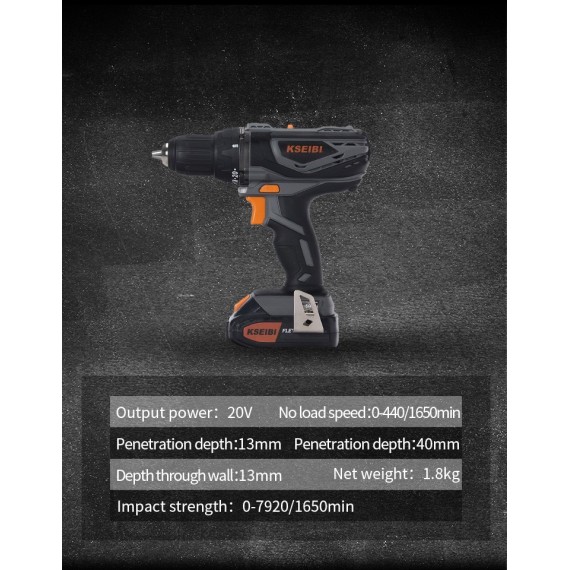 Powerful 20V Cordless Drill for DIY Projects | KSEIBI