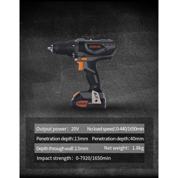 Powerful 20V Cordless Drill for DIY Projects | KSEIBI