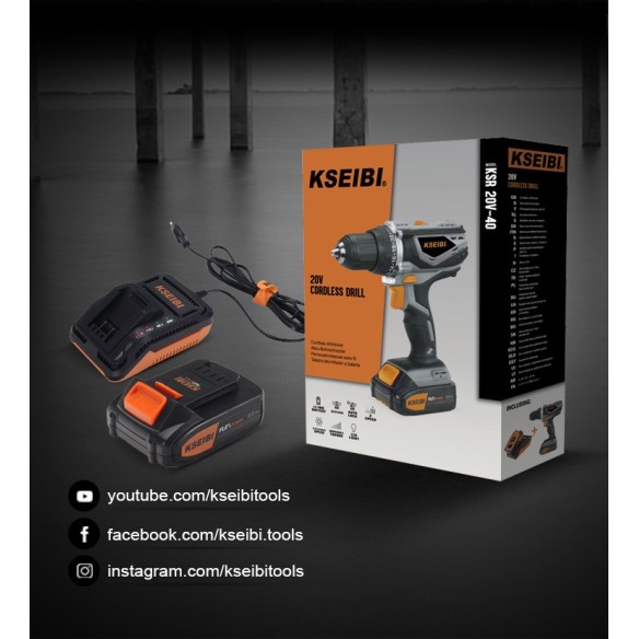Powerful 20V Cordless Drill for DIY Projects | KSEIBI