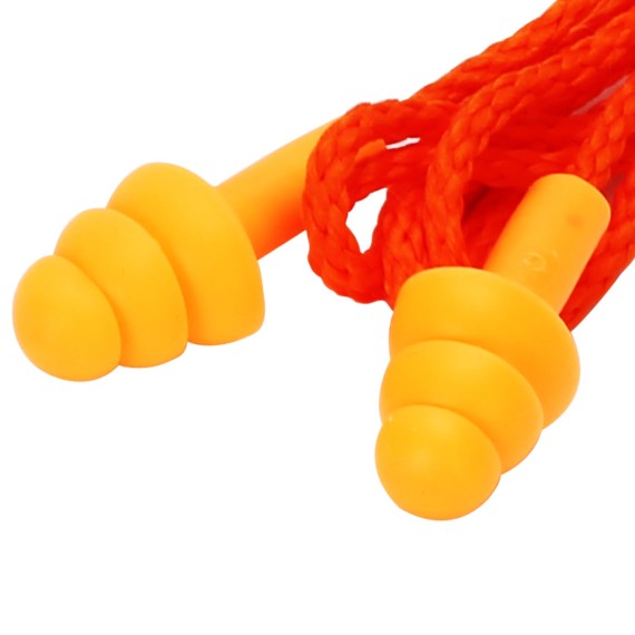 Comfortable Reusable Earplug with Cotton Cord for Noise Reduction | KSEIBI