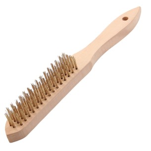 European Hand Brush/Brass Coated 4x16