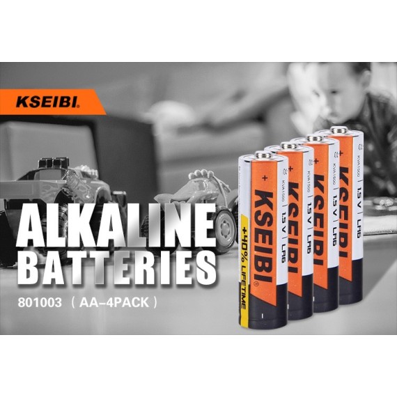 高品质碱性电池 LR6/AA -4个 | KSEIBI