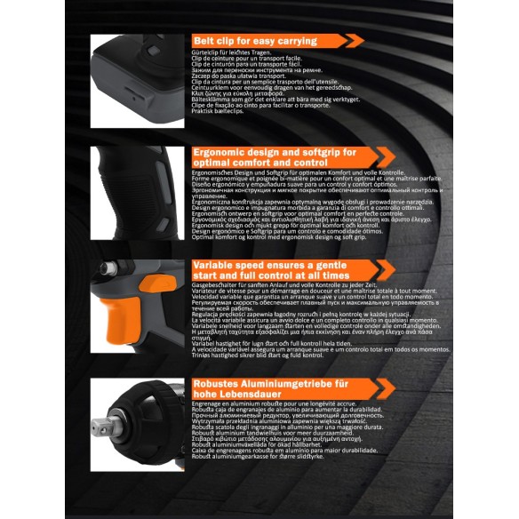 KDS 20V-400 无线冲击扳手，1/2英寸，裸机评价及价格 | KSEIBI