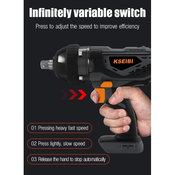Powerful 20V Cordless Impact Wrench for DIY Enthusiasts | KSEIBI